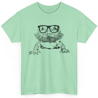 Funny Bearded Dragon Cute Reptile Lizard Nerdy Glass Animal Classic Unisex T-Shirt