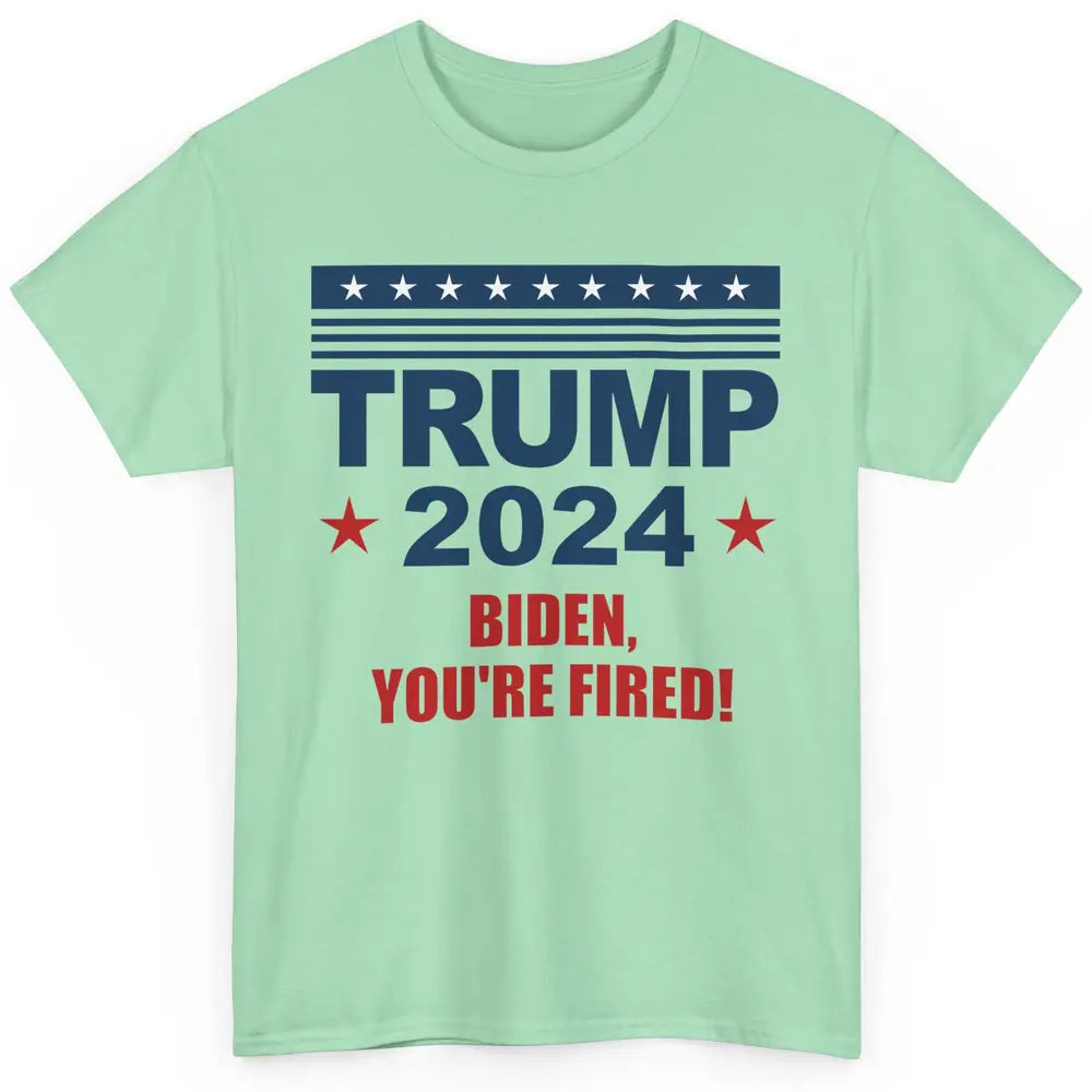 Retro US Flag Trump 2024 Return Biden You're Fired Patriot Classic Unisex T-Shirt