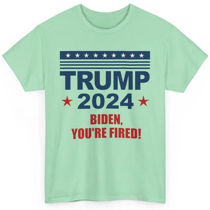 Retro US Flag Trump 2024 Return Biden You're Fired Patriot Classic Unisex T-Shirt