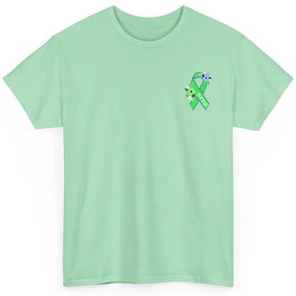 Body Focused Repetitive Disorder BFRB Floral Green Ribbon Classic Unisex T-Shirt