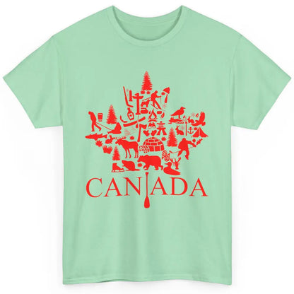 Canada Maple Leaf Canadian Symbols Canadian Root Gift Classic Unisex T-Shirt