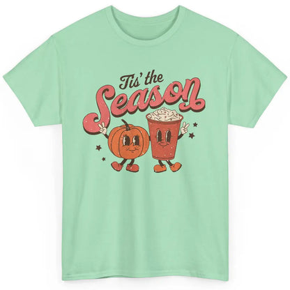 Retro Pumpkin Spice Fall Tis The Season Autumn Thanksgiving Classic Unisex T-Shirt