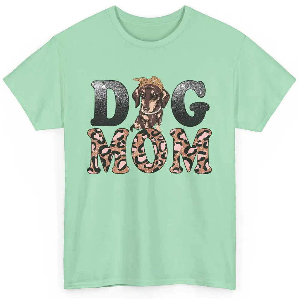 Dachshund Leopard Dog Mom Wiener Dog Lovers Dog Lady Classic Unisex T-Shirt