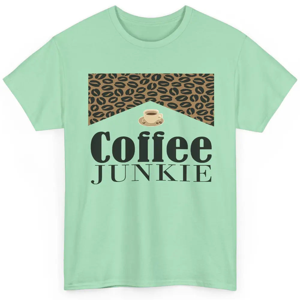 Coffee Junkie Red Leopard Coffee Lovers Gift Retro Country Classic Unisex T-Shirt