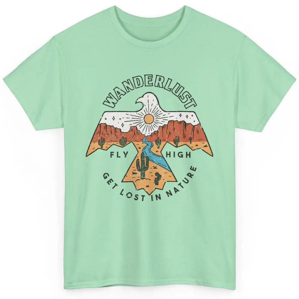 Vintage Eagle Desert Wanderlust Get Lost In Nature Outdoor Classic Unisex T-Shirt