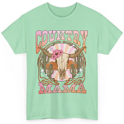 Desert Boho Bull Skull Country Mama Western Country Cowgirl Classic Unisex T-Shirt