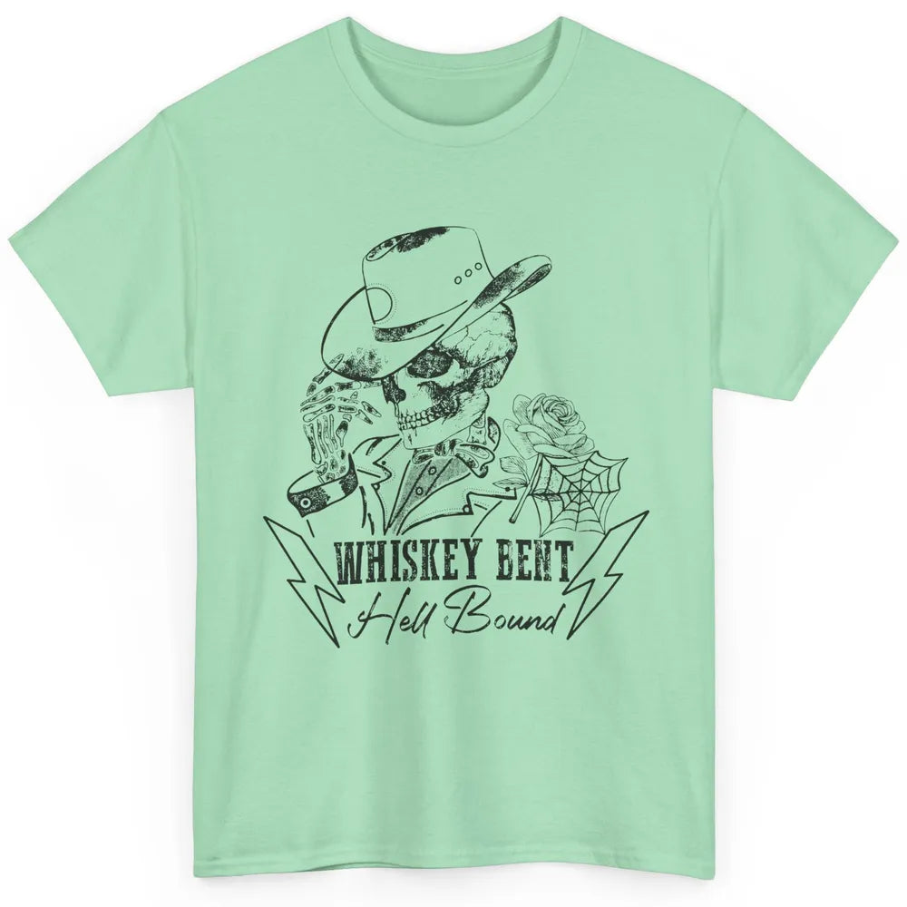 Skeleton Cowboy Whiskey Bent Hell Bound Western Country Classic Unisex T-Shirt