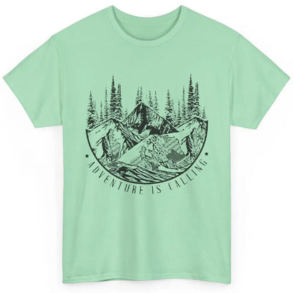 Adventure Is Calling Mountain Outdoor Wilderness Hiking Classic Unisex T-Shirt