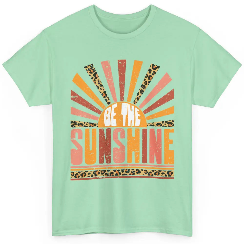 Be The Sunshine Retro Leopard Sun Vintage Summer Vacation Classic Unisex T-Shirt