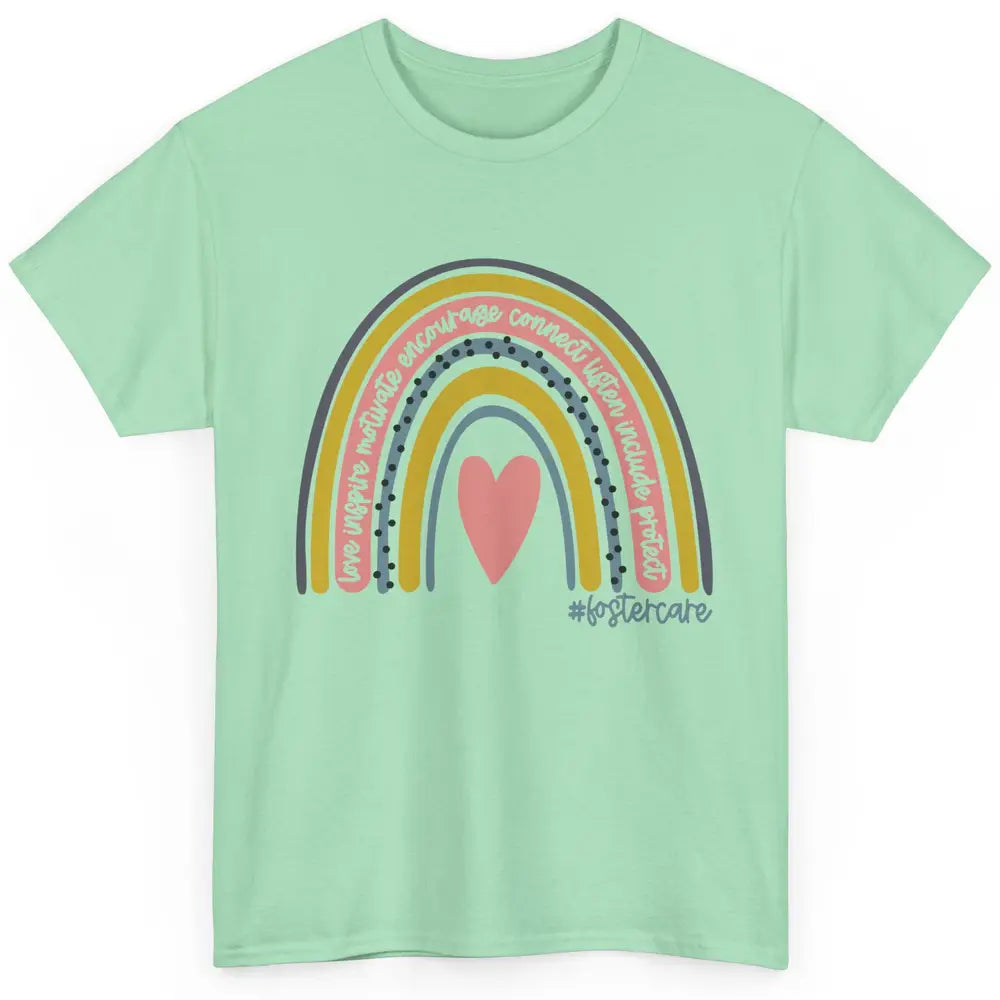 Foster Care Parents Support Rainbow Adoption Love Inspire Classic Unisex T-Shirt