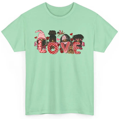 Afro Gnome Love Valentine African American Valentine's Day Classic Unisex T-Shirt