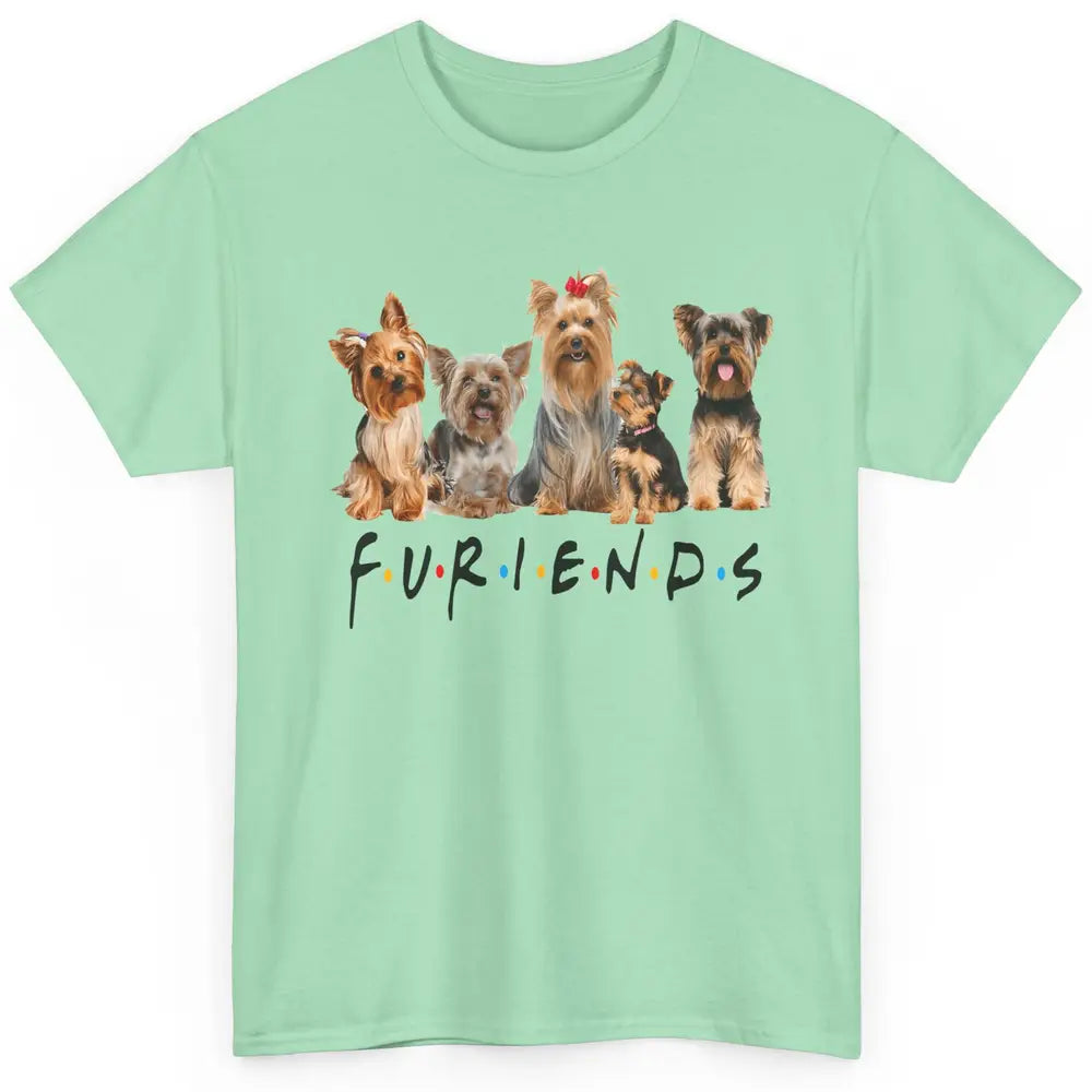 Cute Furiends Yorkie Terrier Dog Funny Puppy Owner Pet Lover Classic Unisex T-Shirt