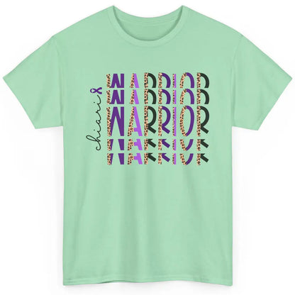 Chiari Warrior Leopard Purple Ribbon Chiari Awareness Month Classic Unisex T-Shirt