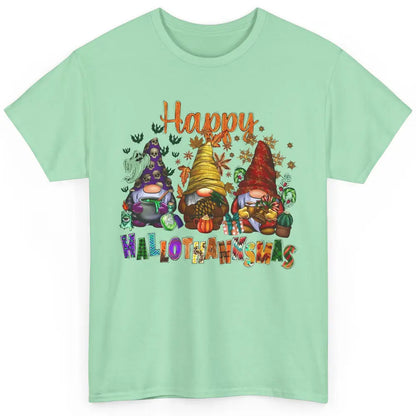 Funny Gnomes Happy Hallo-thank-mas Fall Pumpkin Thanksgiving Classic Unisex T-Shirt