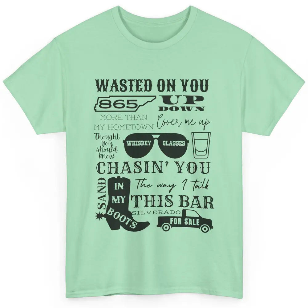 Retro Sands In My Boots Wasted On You Western Country Music Classic Unisex T-Shirt