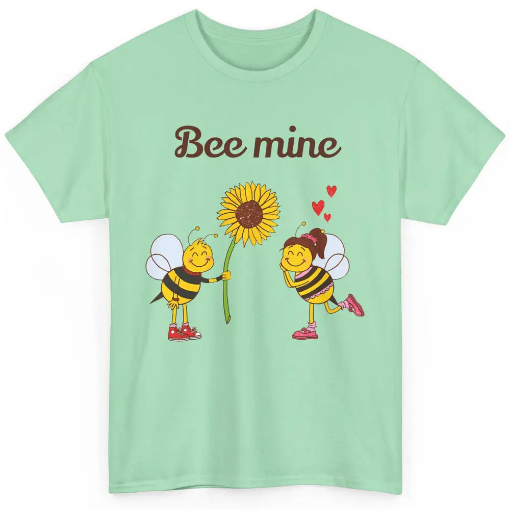 Bee Mine Love Valentine's Day Couple Romantic Bee Love Classic Unisex T-Shirt