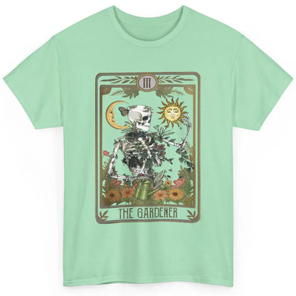 Floral Skeleton Gardening Tarot The Gardener Plant Lovers Classic Unisex T-Shirt