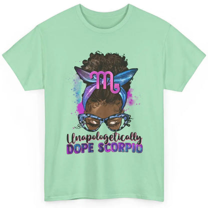 Afro Scorpio Queen Galaxy Horoscope Messy Hair Black Woman Classic Unisex T-Shirt