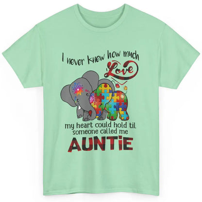 Elephant Autism Aunt Never Knew How Much Love My Heart Hold Classic Unisex T-Shirt