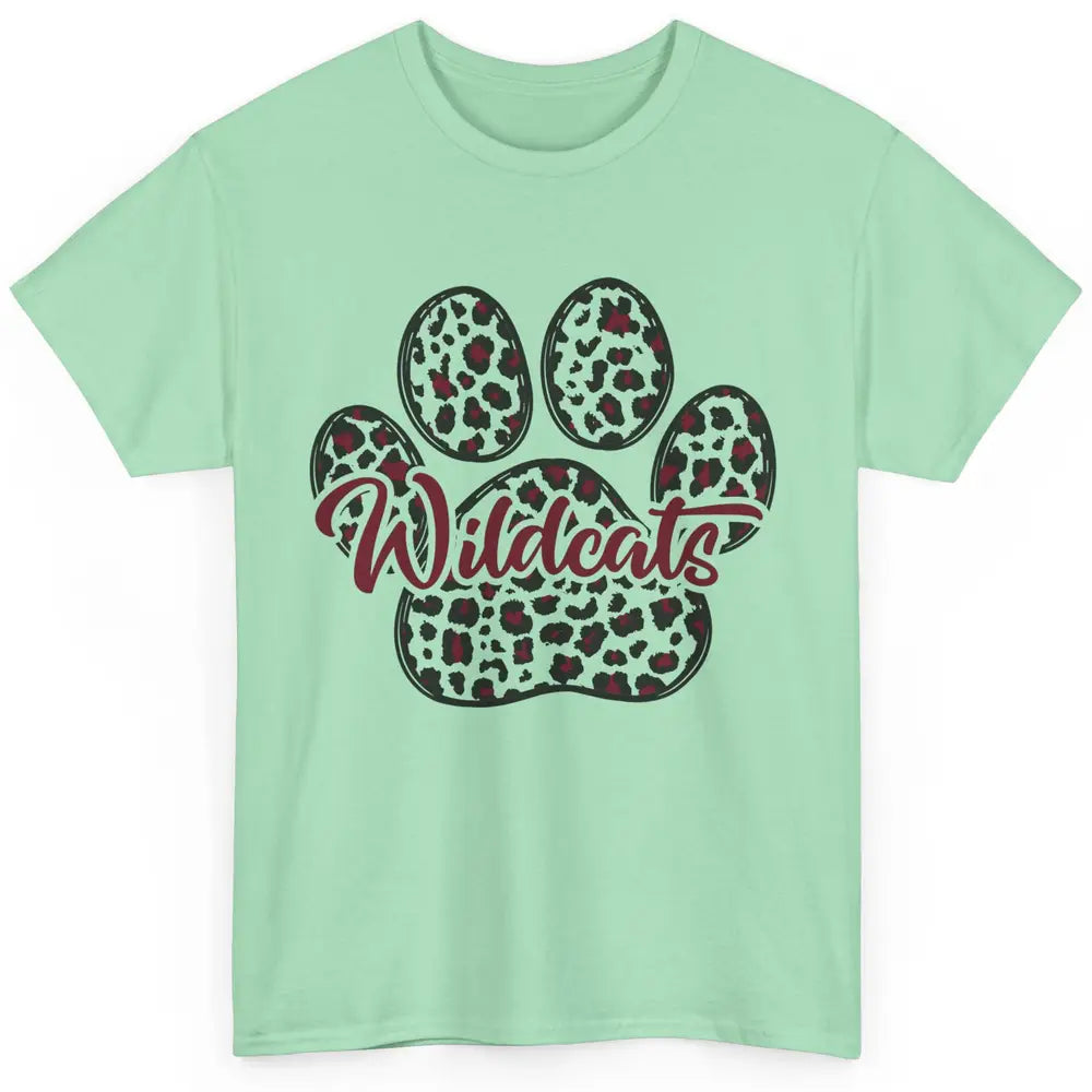 Wildcats Spirit Cat Paw Leopard Western Cat Mom Cat Lovers Classic Unisex T-Shirt