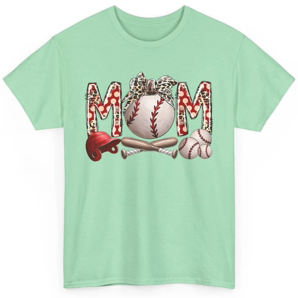 Baseball Mom Leopard Bandana Mom Love Baseball Mother's Day Classic Unisex T-Shirt