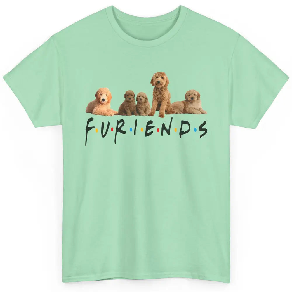 Cute Furiends Golden Doddle Furry Dog Friends Puppy Pet Love Classic Unisex T-Shirt