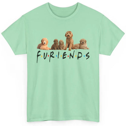 Cute Furiends Golden Doddle Furry Dog Friends Puppy Pet Love Classic Unisex T-Shirt