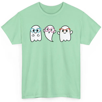 Cute Little Ghosts Glasses Optometrist Halloween Optician Classic Unisex T-Shirt