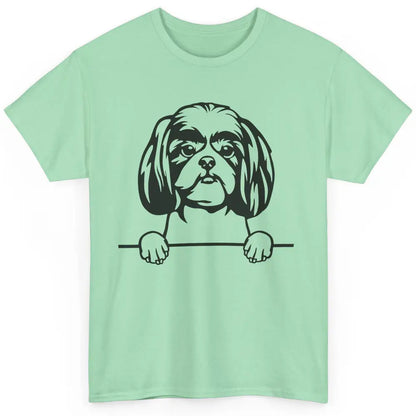 Cute Shih Tzu Owner Shih Tzu Dog Black White Shih Tzu Lover Classic Unisex T-Shirt