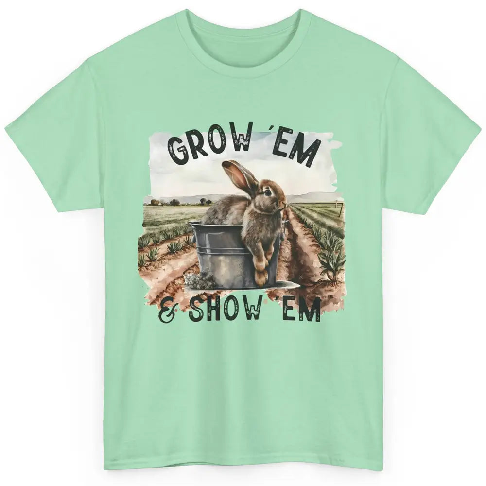 Baby Rabbit On The Farm Grow Em Show Em Western Farm Life Classic Unisex T-Shirt