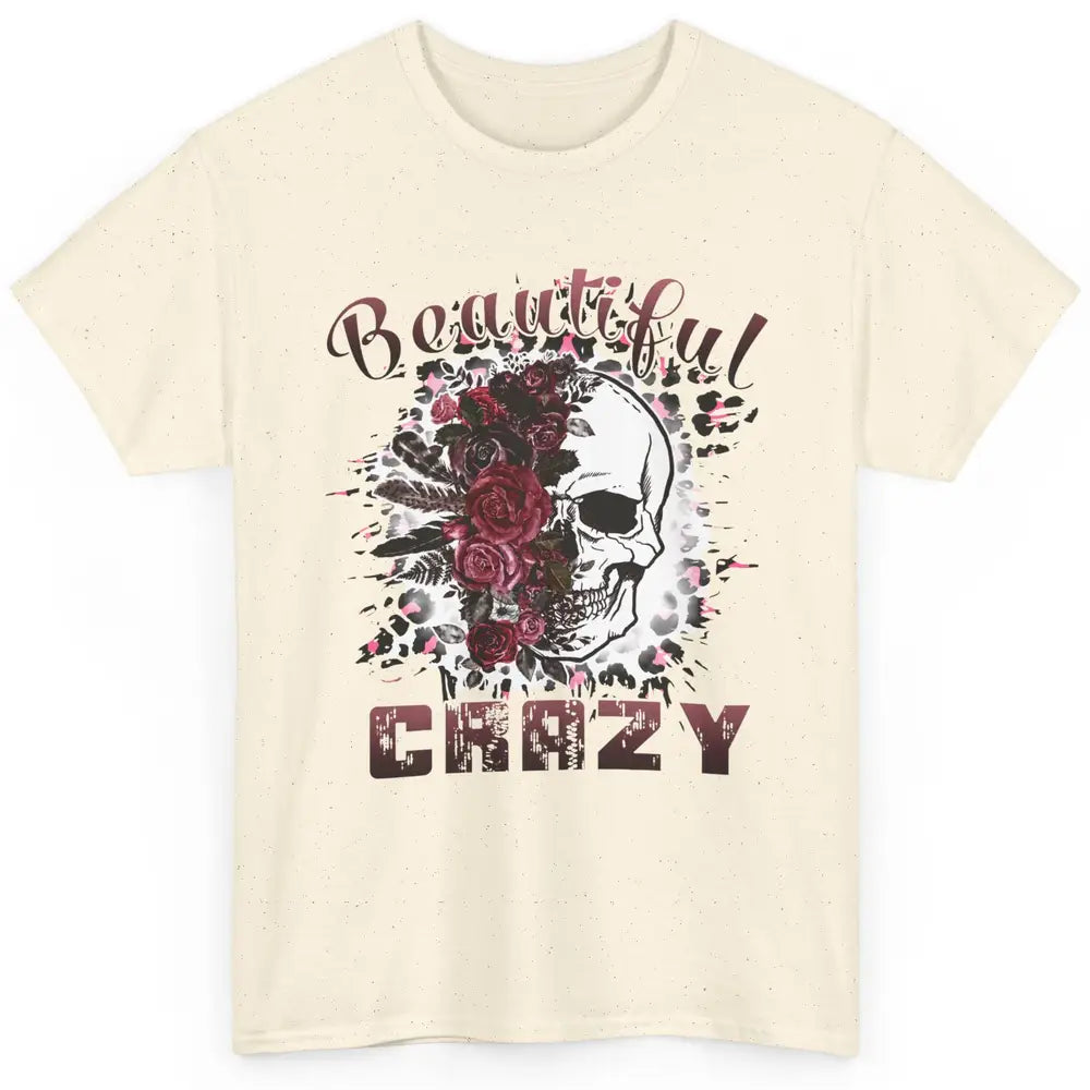 Floral Leopard Skull Beautiful Crazy Western Country Cowgirl Classic Unisex T-Shirt