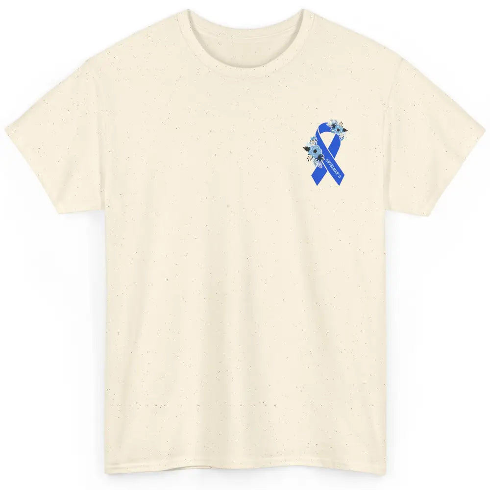 We Wear Blue Angelmans Syndrome Awareness Floral Blue Ribbon Classic Unisex T-Shirt