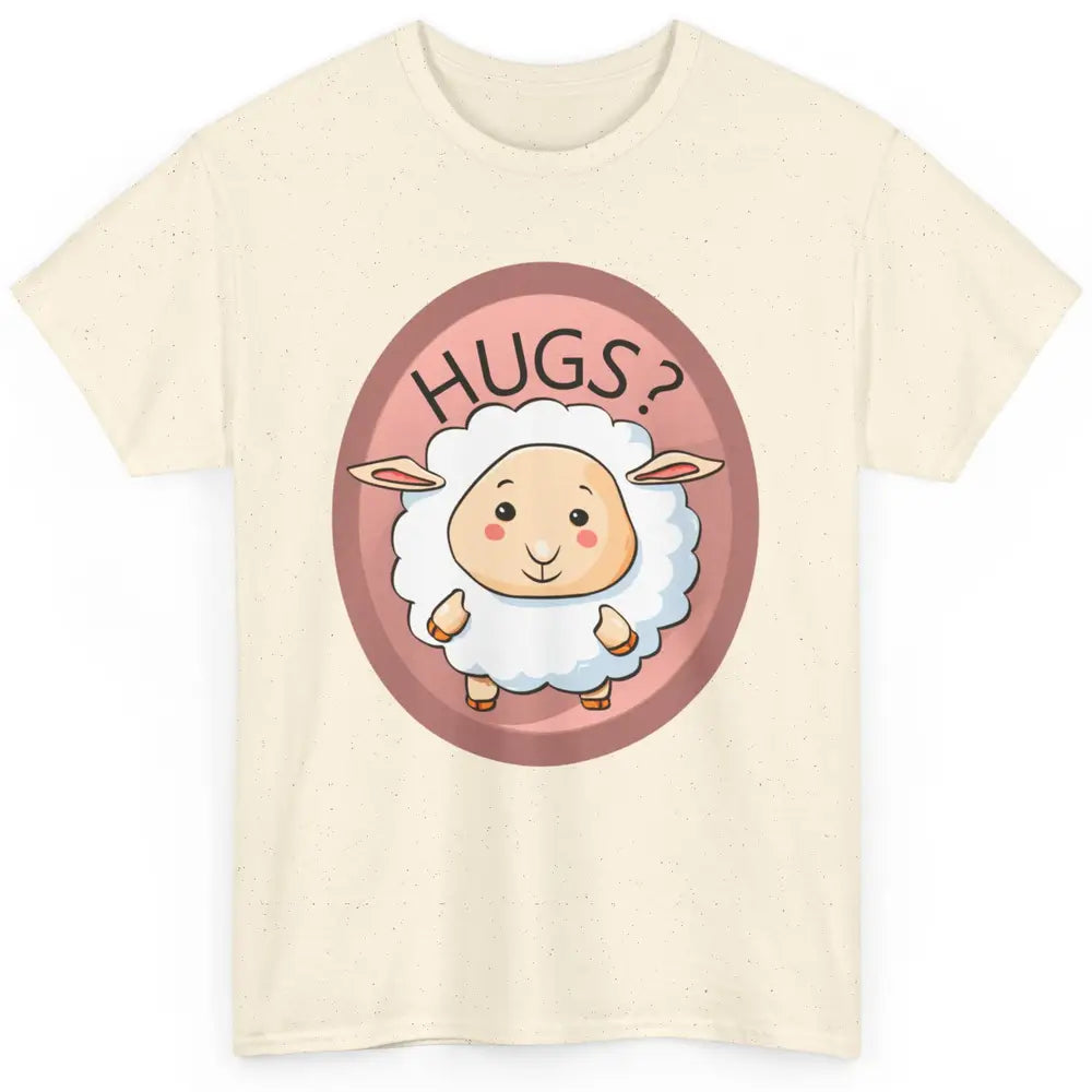 Cute Hugs Baby Sheep Shepherd Lamb Farm Animal Farmer Kawaii Classic Unisex T-Shirt