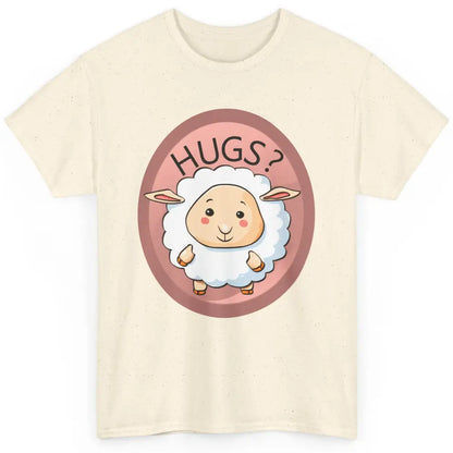 Cute Hugs Baby Sheep Shepherd Lamb Farm Animal Farmer Kawaii Classic Unisex T-Shirt