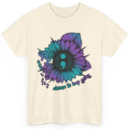 Sunflower Choose To Keep Going Suicide Prevention Awareness Classic Unisex T-Shirt