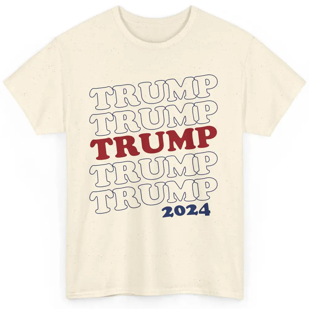 Trump 2024 Election MAGA I'll Be Back US Flag Trump Support Classic Unisex T-Shirt