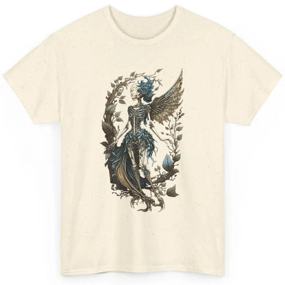 Crescent Fairy Skeleton Witchy Gothic Grunge Halloween Skull Classic Unisex T-Shirt