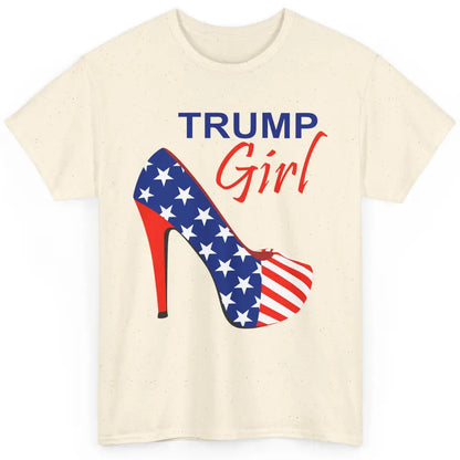 Trump Girl American Flag High Heels Republican Trump Support Classic Unisex T-Shirt