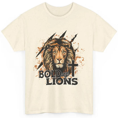 Bold As Lion Of Judah Bible Verse Christian Faith Religious Classic Unisex T-Shirt