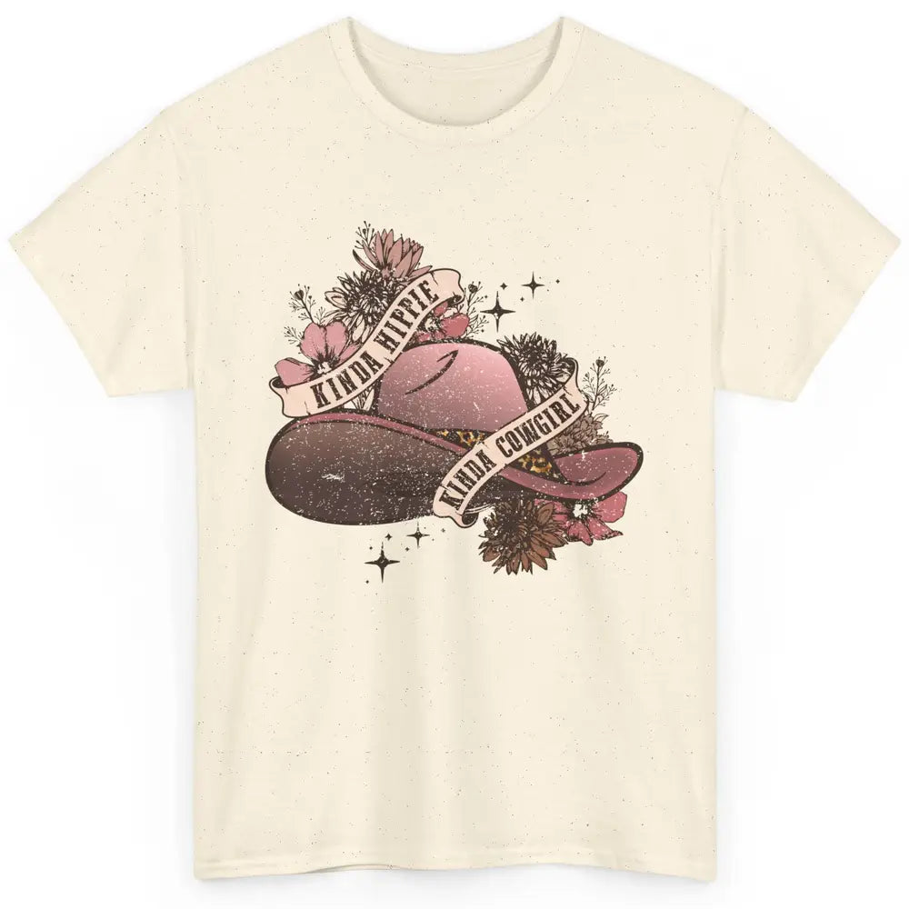 Floral Cowgirl Hat Kinda Hippie Kinda Cowgirl Western Girls Classic Unisex T-Shirt