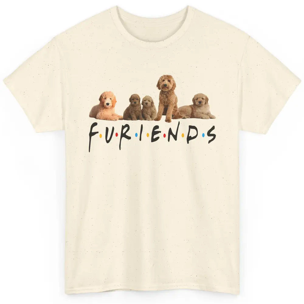 Cute Furiends Golden Doddle Furry Dog Friends Puppy Pet Love Classic Unisex T-Shirt