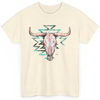 Boho Bull Skull Aztec Rodeo Desert Spirit Western Country Classic Unisex T-Shirt