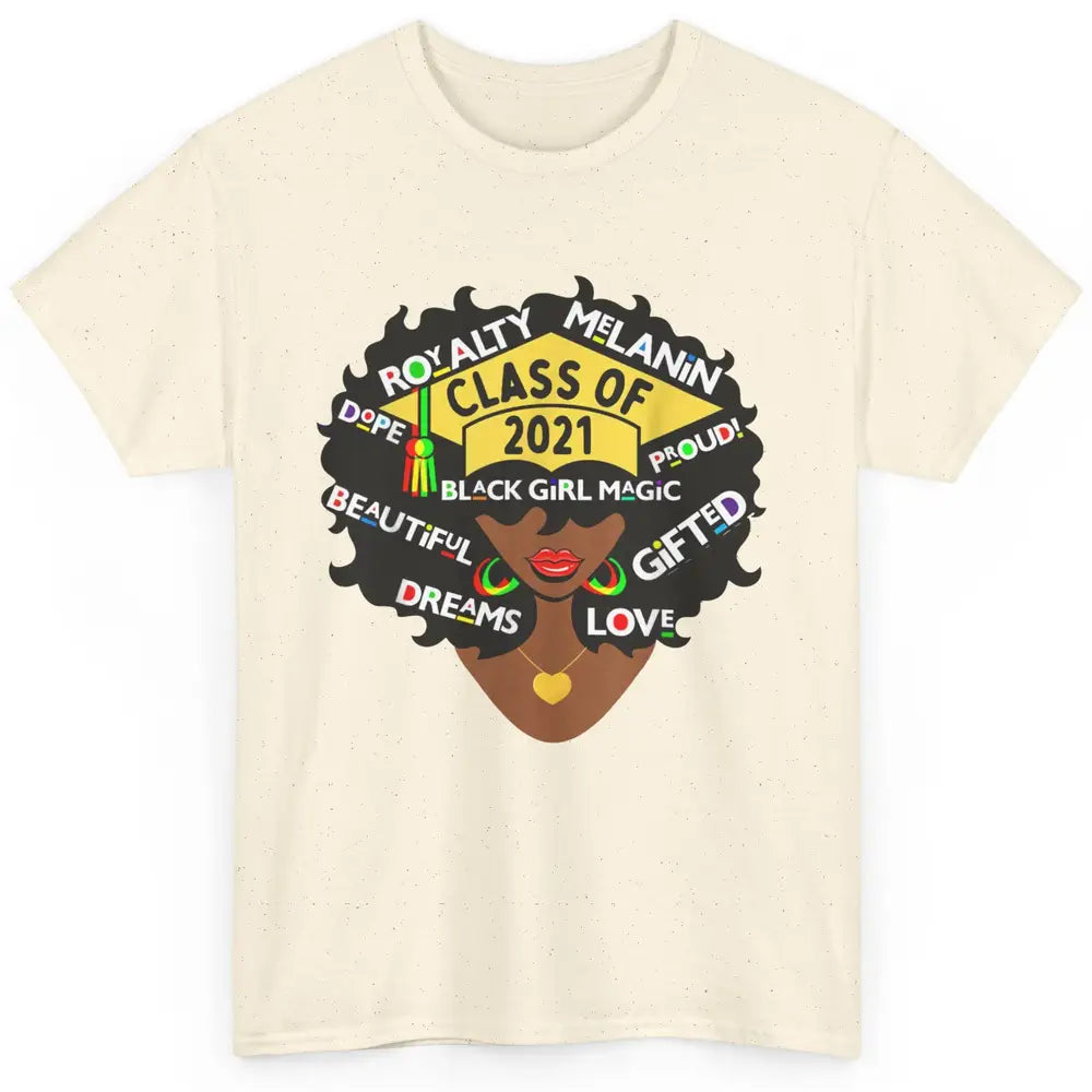 Class Of 2021 Black Educated High School College Graduation Classic Unisex T-Shirt