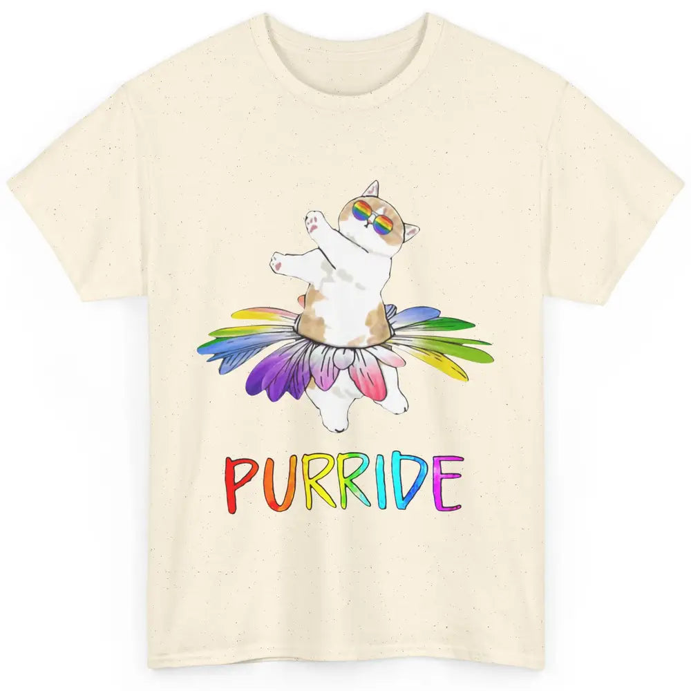 Funny Cat Dancing Purride LGBT Cat Gay Rainbow Cat Lovers Classic Unisex T-Shirt