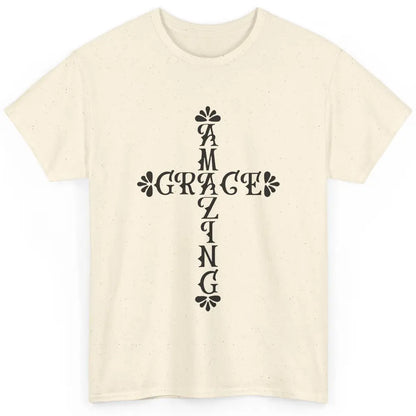 Amazing Grace Jesus Cross God Lovers Christian Religious Classic Unisex T-Shirt