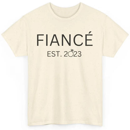 Fiance Est 2023 Future Groom Engagement Bachelorette Gift Classic Unisex T-Shirt