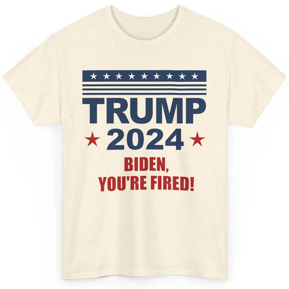 Retro US Flag Trump 2024 Return Biden You're Fired Patriot Classic Unisex T-Shirt