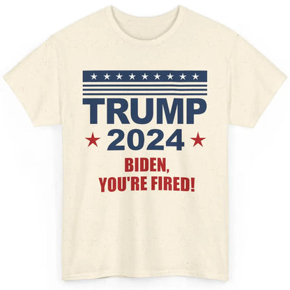 Retro US Flag Trump 2024 Return Biden You're Fired Patriot Classic Unisex T-Shirt