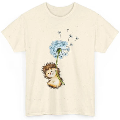 Cute Hedgehog Dandelion Watercolor Wild Animal Flower Retro Classic Unisex T-Shirt