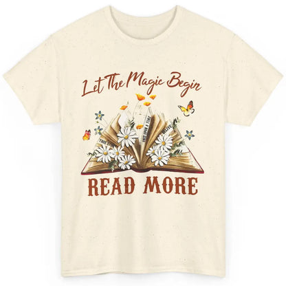 Aesthetic Read More Daisy Flowers Library Bookworm Butterfly Classic Unisex T-Shirt